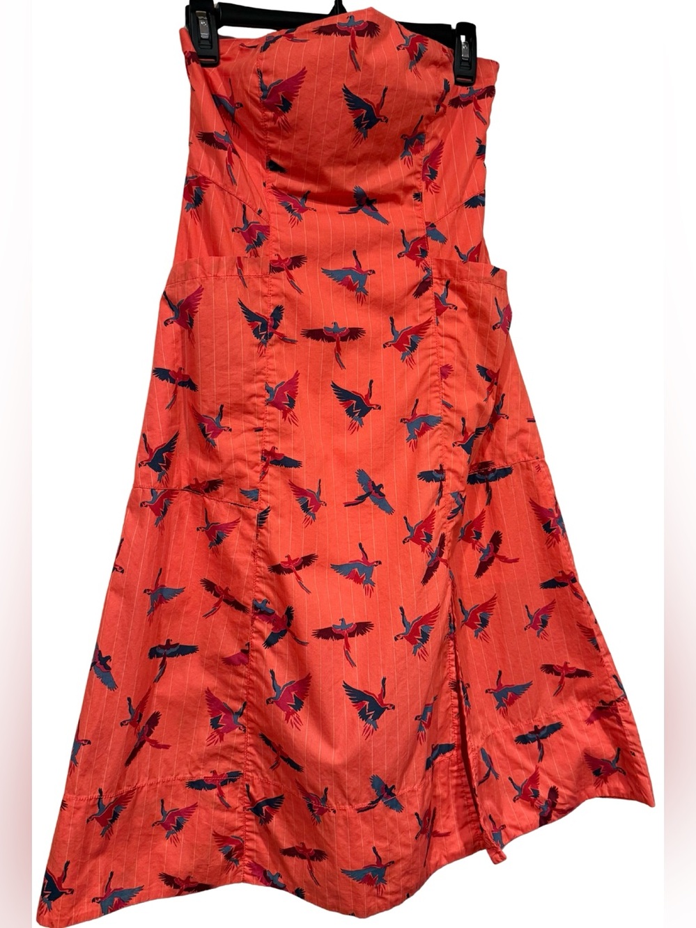 Free People 100% Cotton Sunshine Of Your Love Printed A-Line Sun Dress Coral 6 - Picture 3 of 10